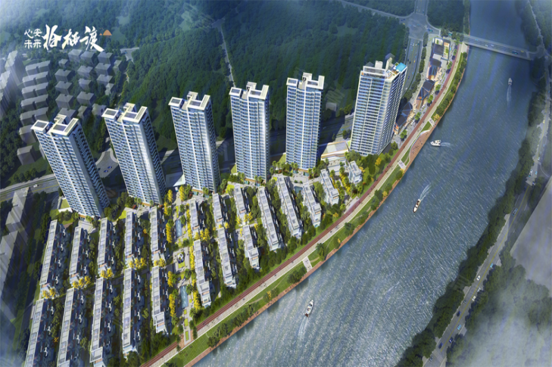 粤港湾心安江上实景图