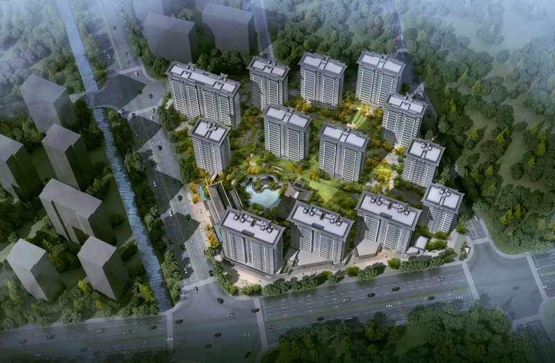 建发华发江华玺云实景图