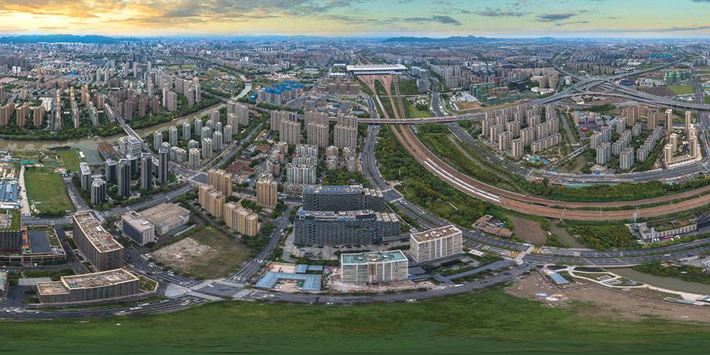 向江来时代中心航拍图