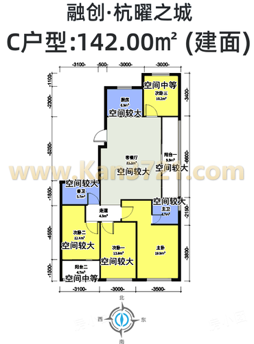 高层142方c-4室2厅2卫
