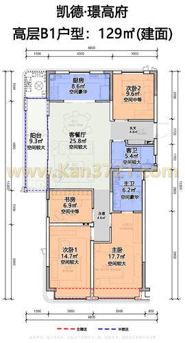 高层-b1-129方-4室2厅2卫
