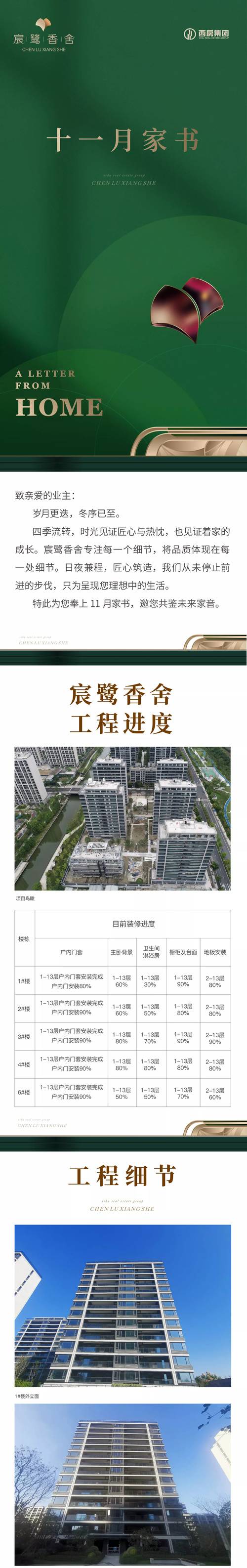 西房宸鹭香舍:十一月工程进度(2023)