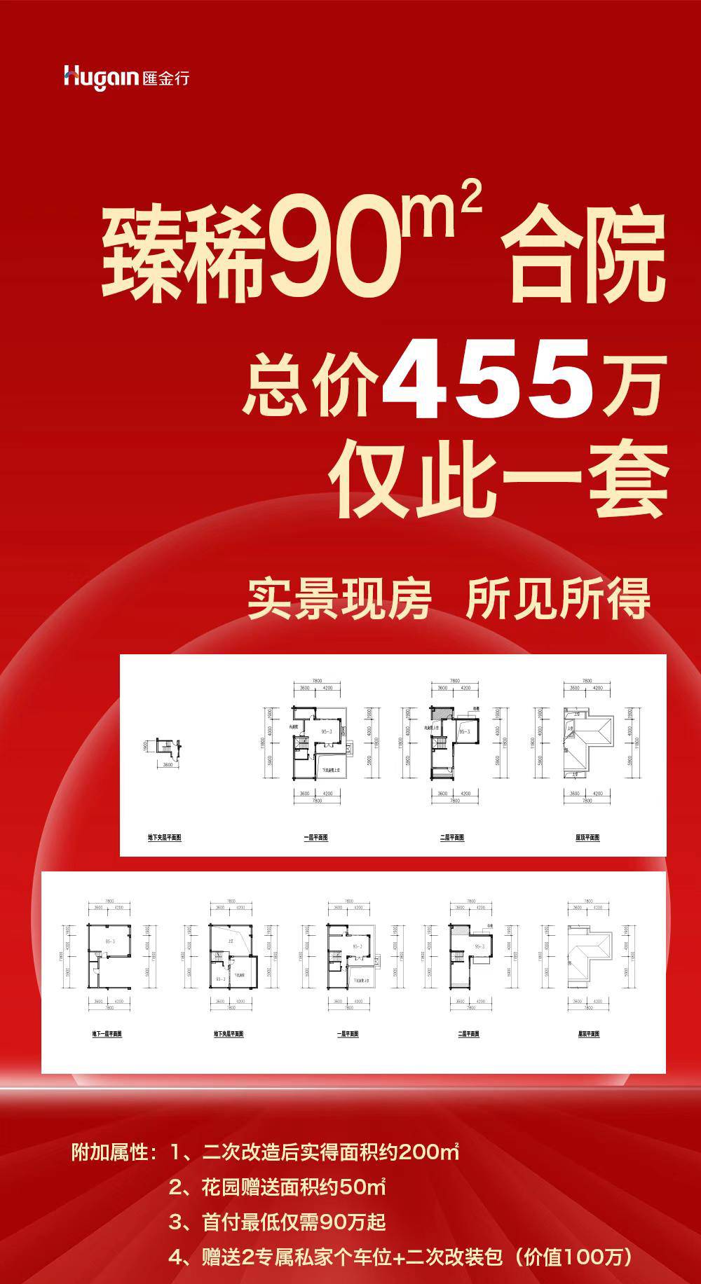 泰禾世茂大城小院:仅此一套90㎡合院，总价455万