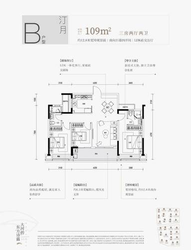 高层b-109方-3室2厅2卫